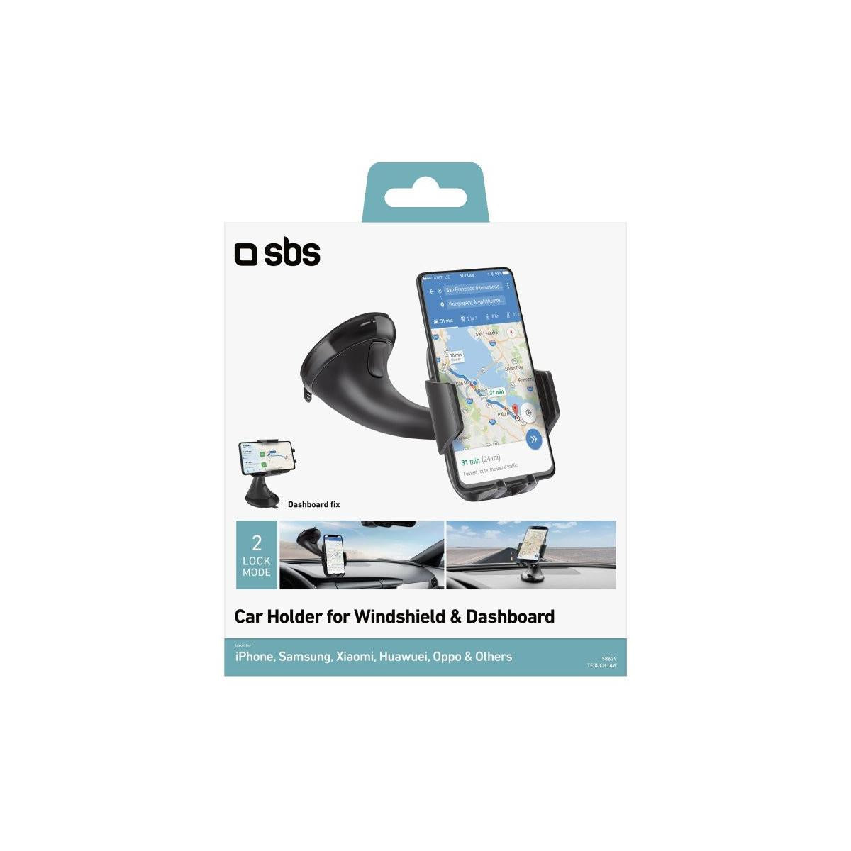 SBS Freeway Supporto auto per telefono con fissaggio a ventosa