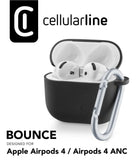 Cellularline Bounce - AirPods 4 Custodia protettiva auricolari Nero
