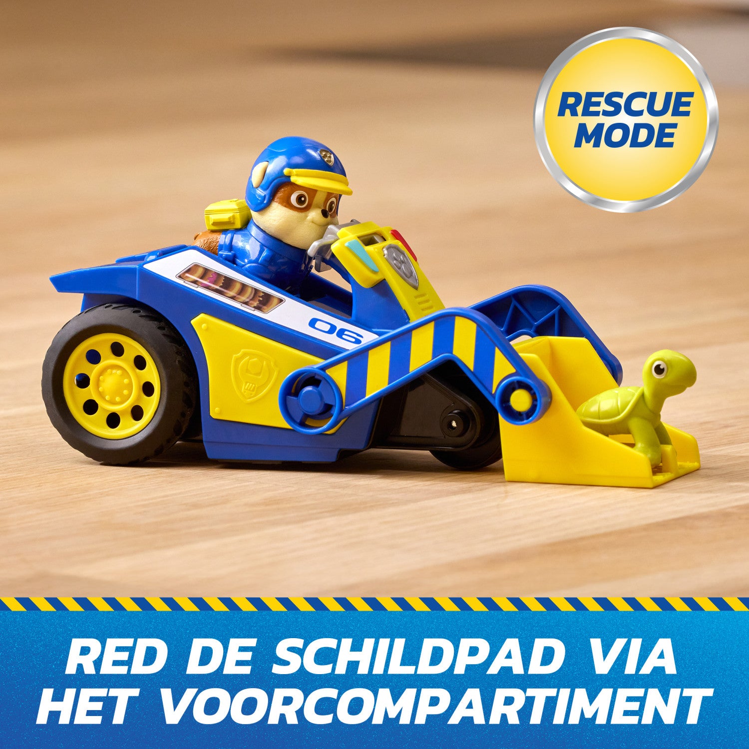 PAW Patrol : Search Rescue, Bulldozer di Salvataggio di Rubble con 2 Personaggi, Auto della Polizia Giocattolo a Retrocarica, Giocattoli per Bambini e Bambine, 3 Anni