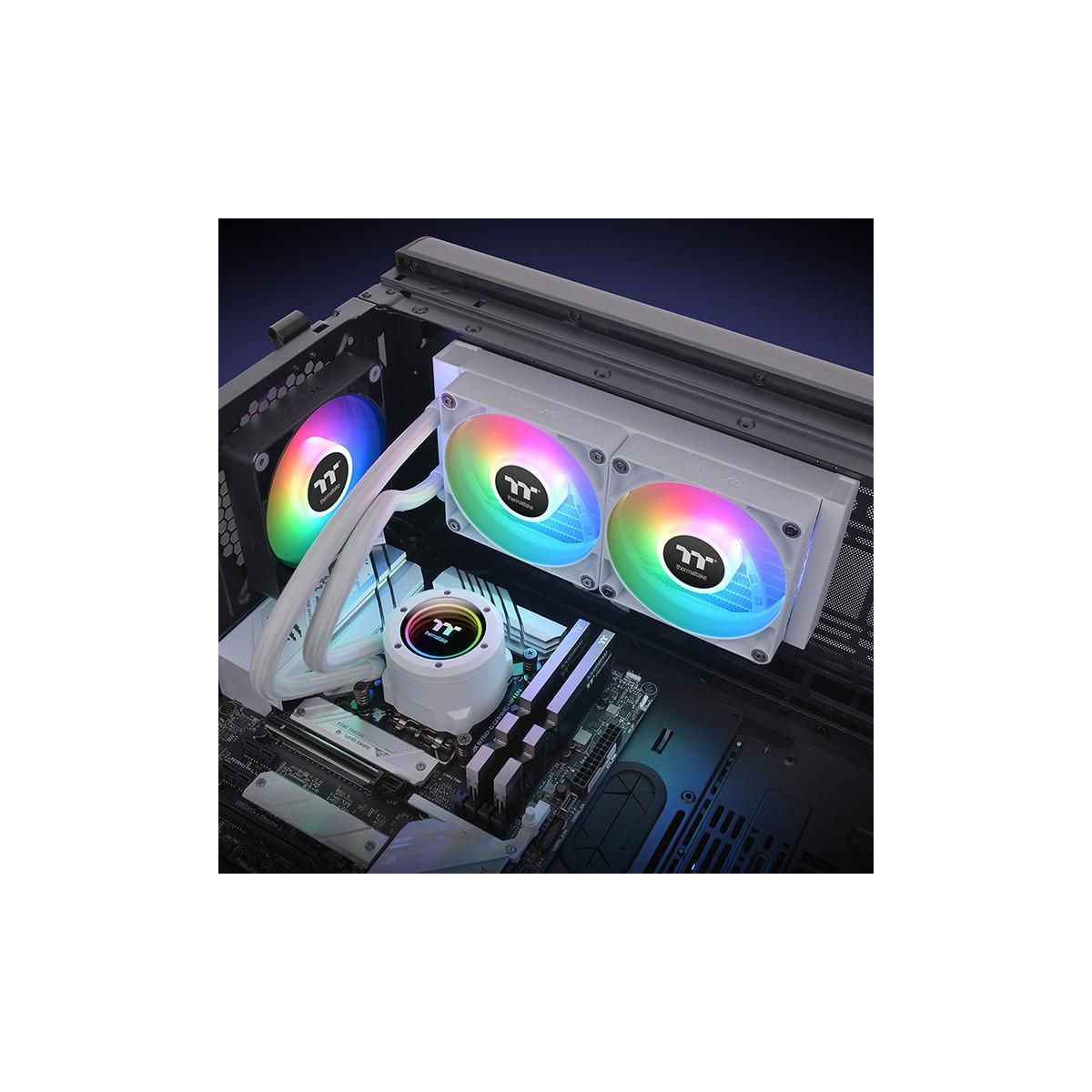Thermaltake TH240 V2 ARGB Processore Liquid Cooling Kit 24 Cm 1 Pz Bianco