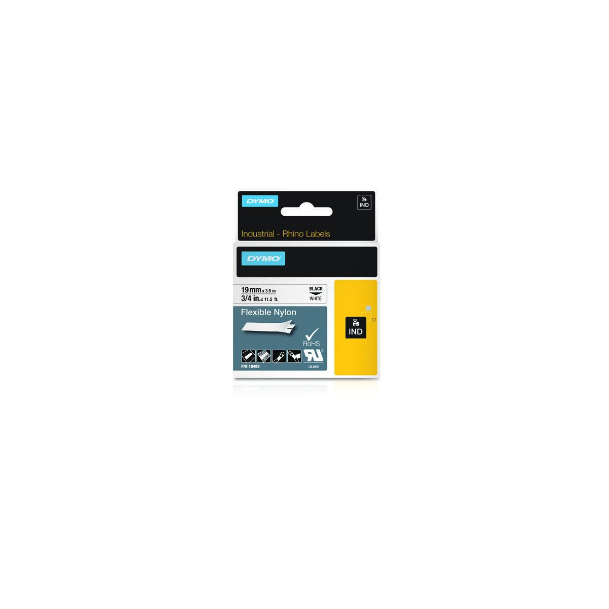 DYMO 18489 nastro per etichettatrice Nero su bianco