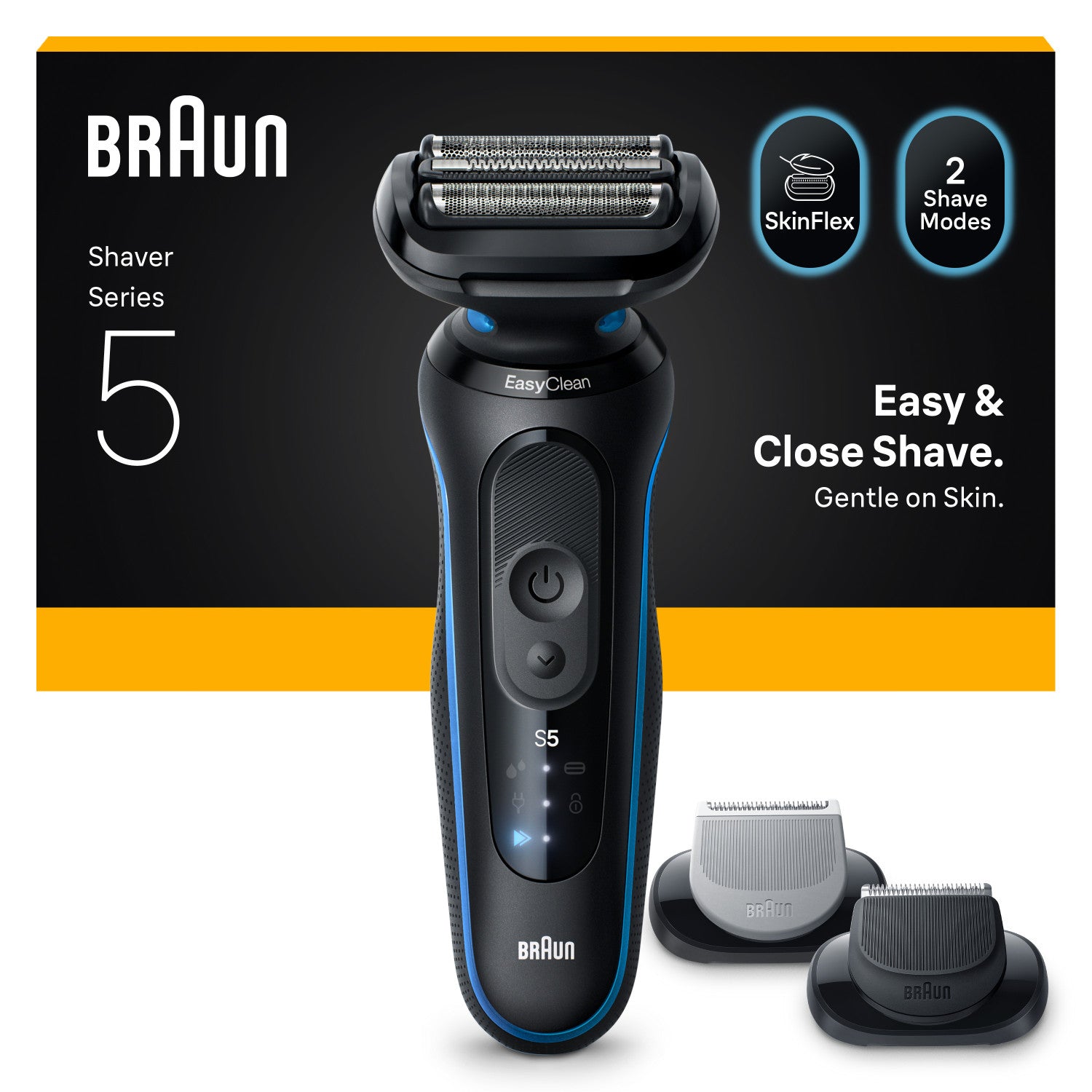 Braun Series 5 52-B1650S rasoio elettrico Trimmer Blu