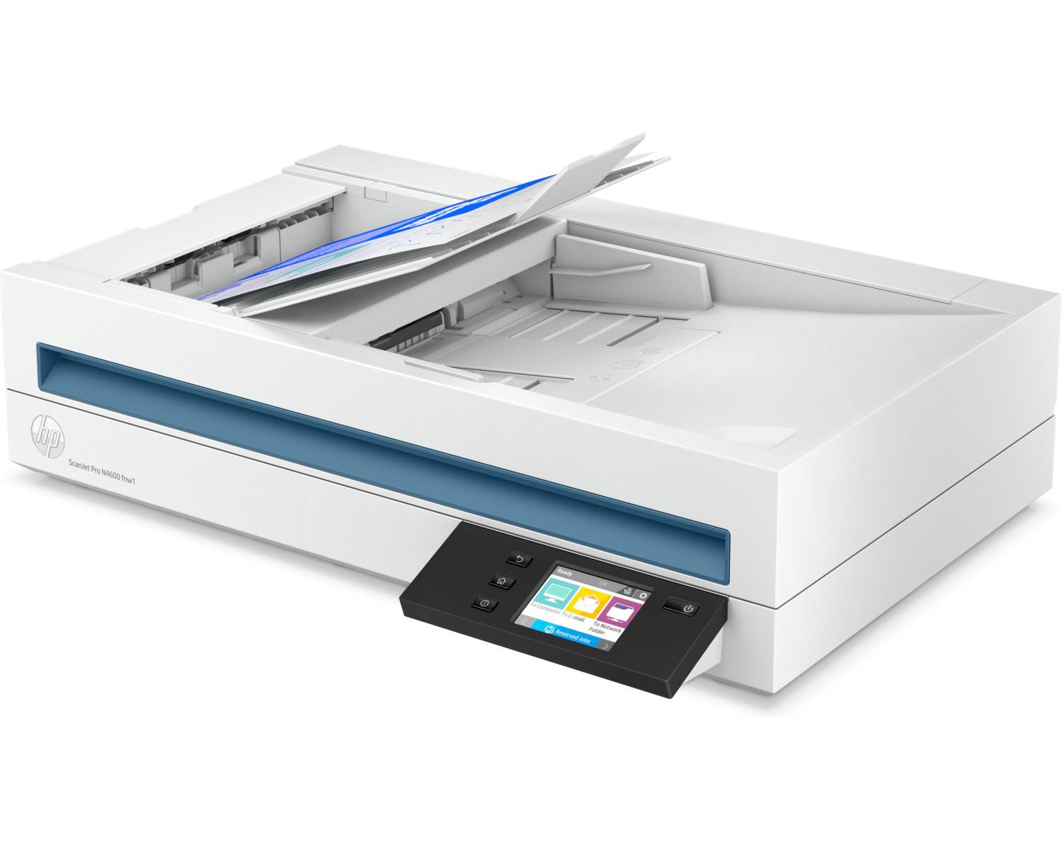 HP 20G07A Scanjet Pro N4600 fnw1 Scanner piano e ADF 1200x1200 DPI A5 Bianco