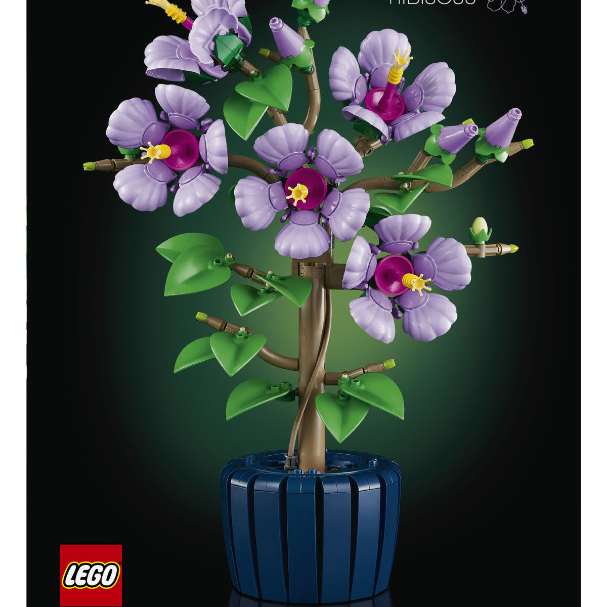 LEGO Botanicals 10372 Ibisco, Pianta Artificiale Con 4 Fiori Finti E Vaso Costruibile, Modellismo Fai Da Te, Regalo Per Adulti