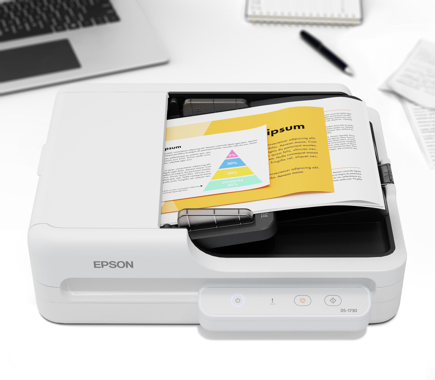 Epson WorkForce DS-1730 Scanner a piano e ADF 1200 x 1200 DPI A4 Nero, Bianco