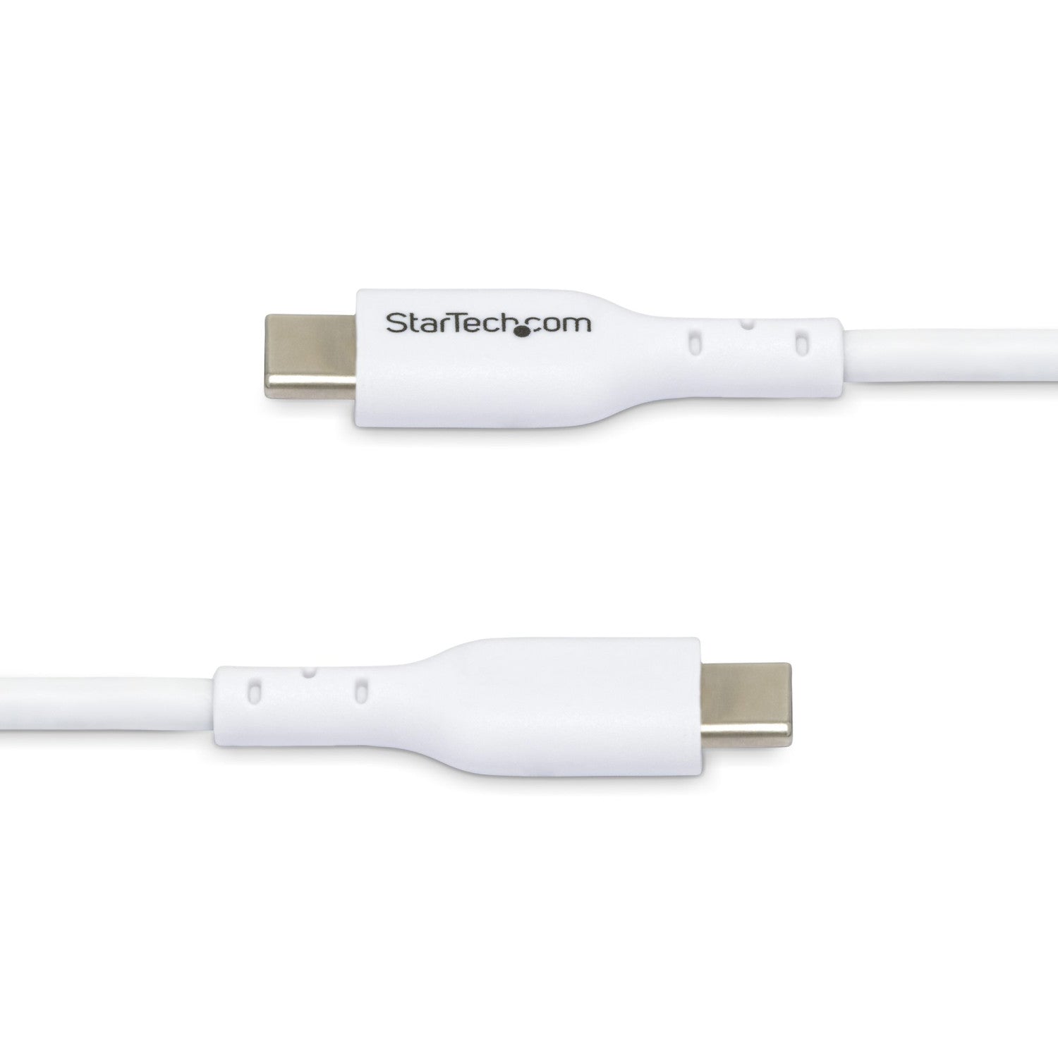 StarTech.com Cavo USB-C bianco da 2m, cavo di ricarica USB 2.0 Tipo-C per laptop, Power Delivery 60W 3A, rivestimento in TPE, cavo di trasferimento dati USB-C, M/M