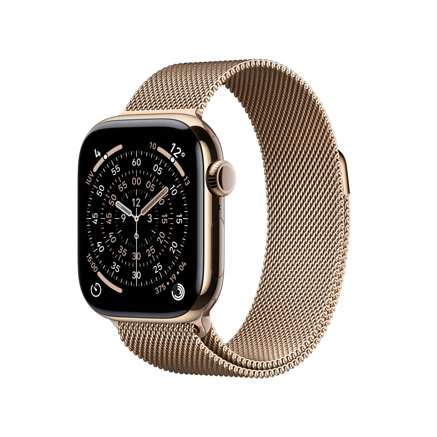 Apple Watch Series 11 GPS Cellular 42mm Cassa Titanio Oro con Loop in maglia Milanese Oro