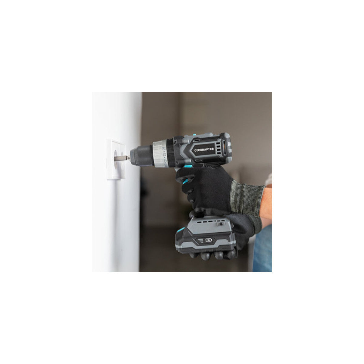 Cecotec 70008 trapano 1550 Giri/min Nero, Blu, Grigio