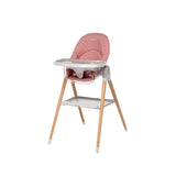 Foppapedretti Cadeira Alta 2 Em 1 Bonito Cadeira de Bebé, 6 Meses - 6 Anos (Máx. 15 Kg), Assento Ergonómico Reclinável, Acolchoamento Removível, Bandeja Dupla, Rosa