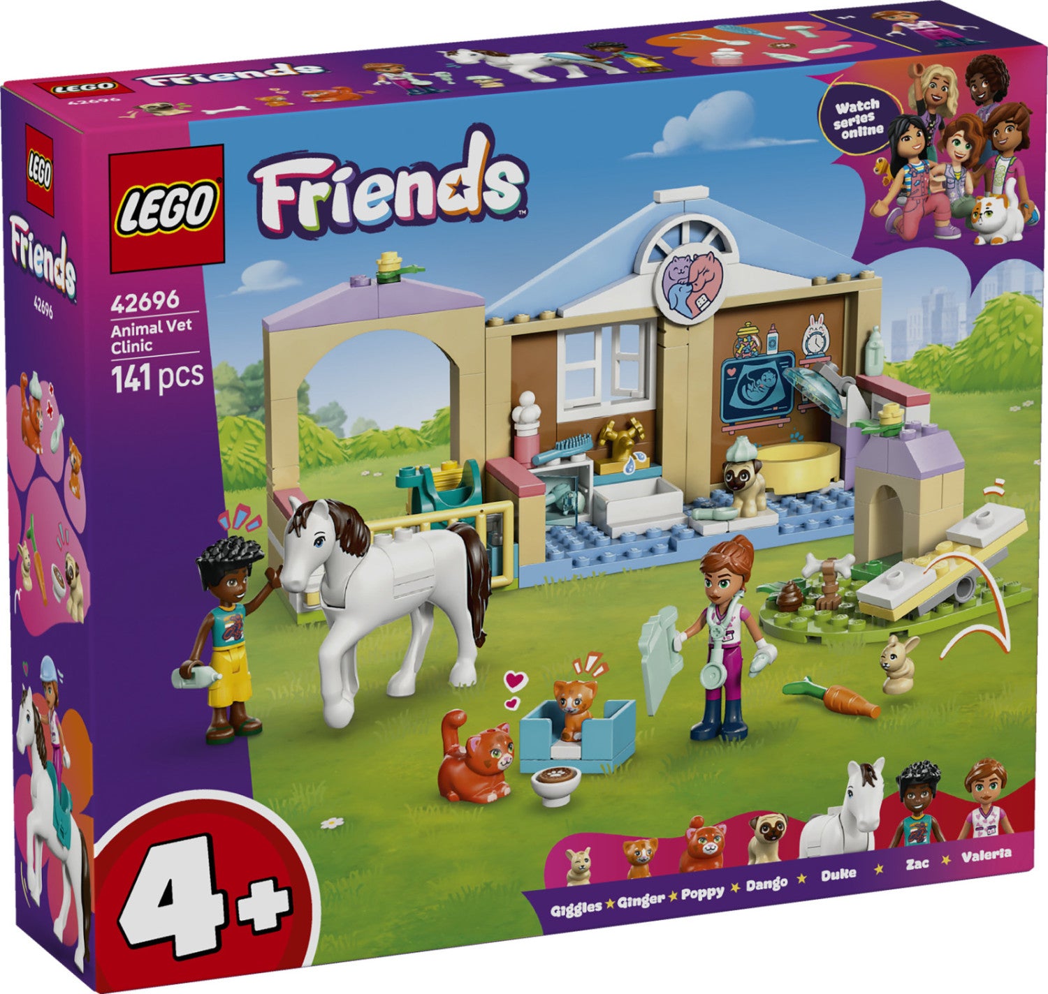 LEGO Friends Clinica Veterinaria 42696 Set da Costruzione con Animali 141 Pezzi età 4