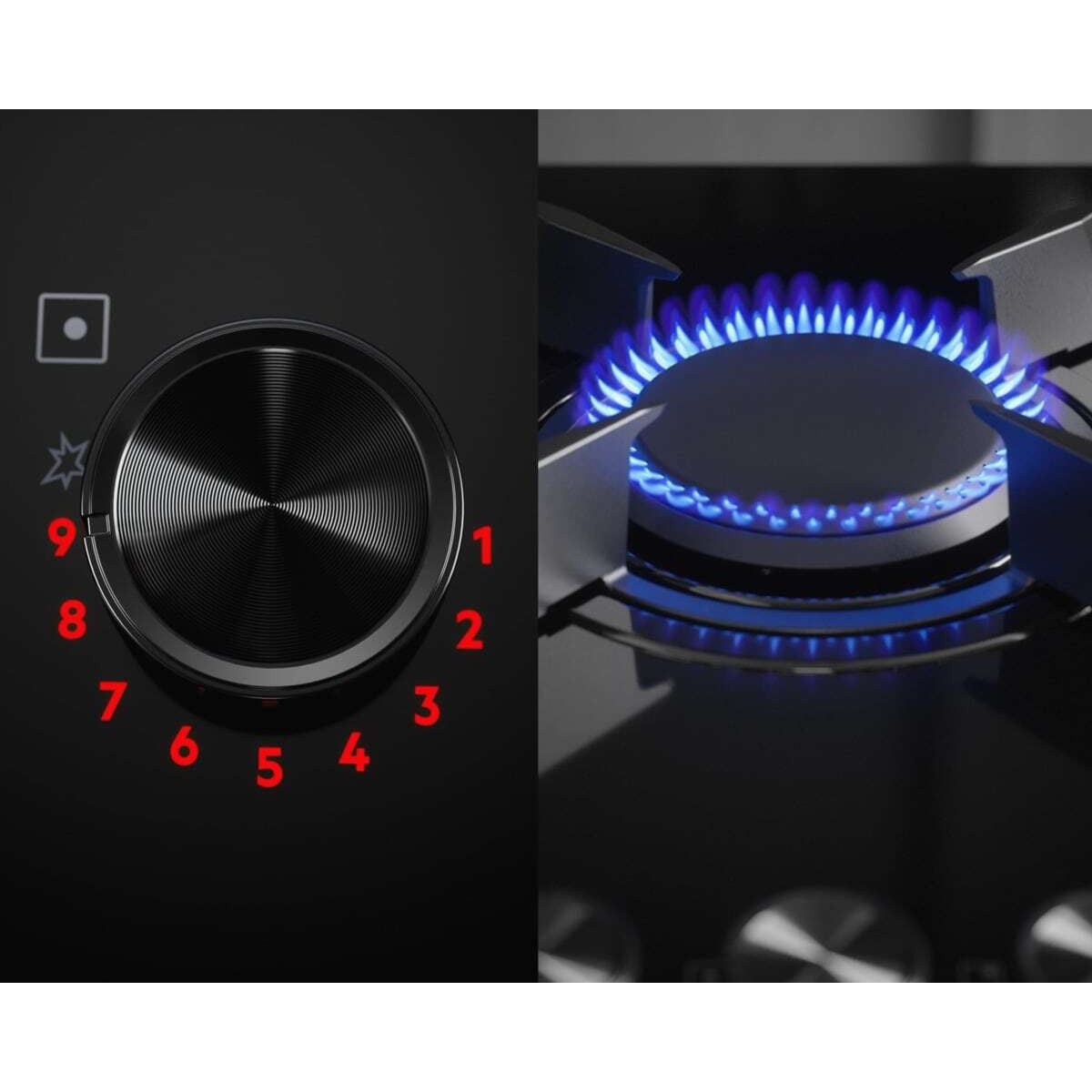 AEG PIANO GAS INDUZ. COMANDI FRONTALI 90 CM HDB95623NB Venduto come Grado C 7332543891801