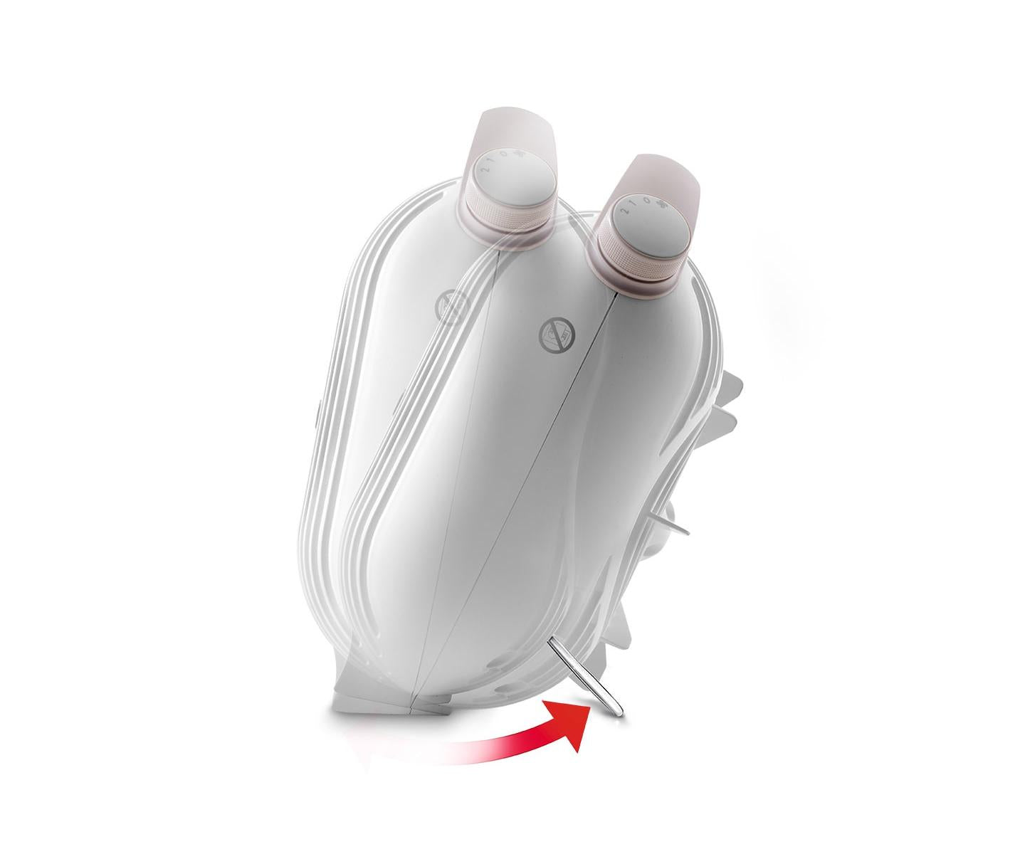 De Longhi Termoventilatore da tavolo a 2 potenze HFS30B24.W Bianco