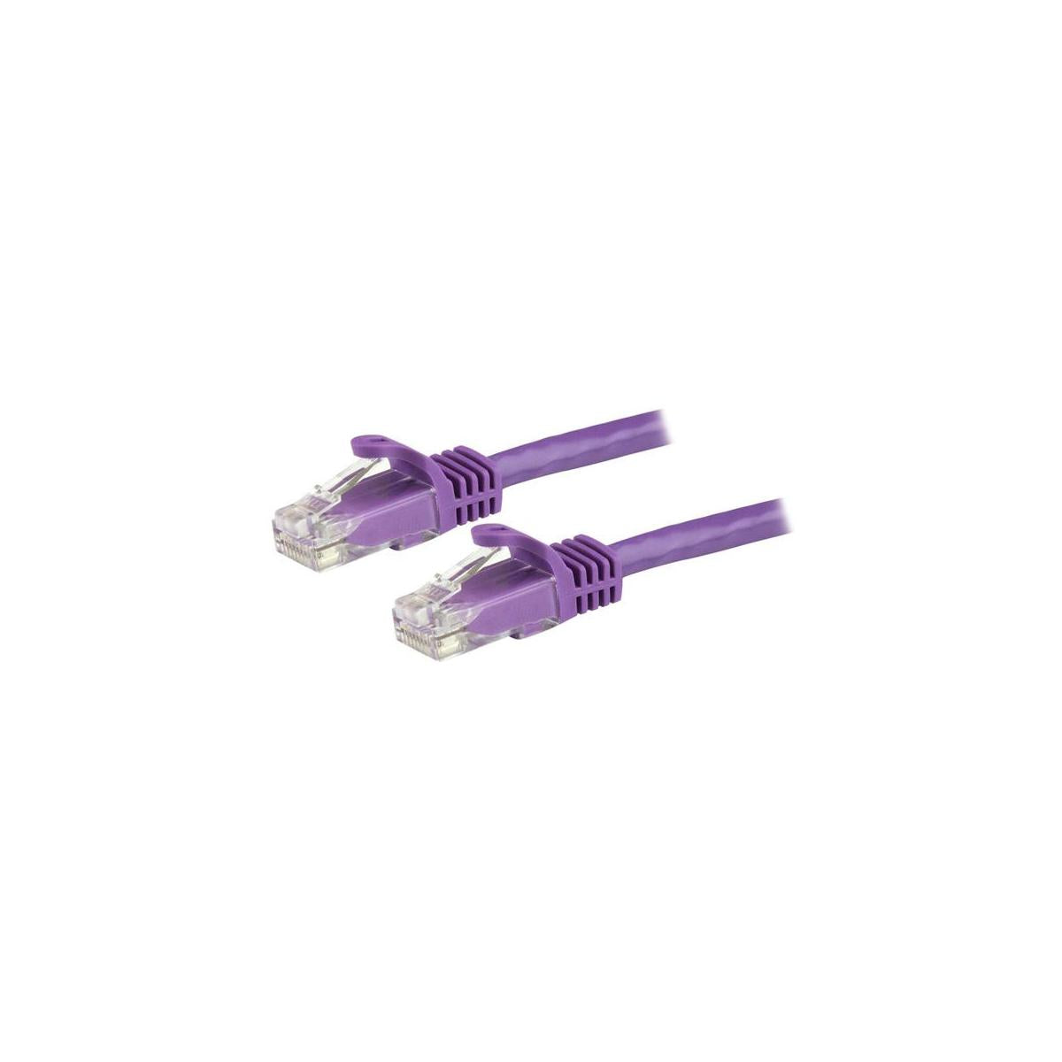 StarTech.com Cavo patch CAT6 1,5 m - Filo di rame al 100 - Connettore antistrappo - Viola