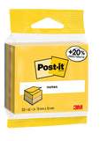 Post-It Cubo di foglietti, 76 mm x 76 mm, colori Neon - 325 fogli 20 gratis