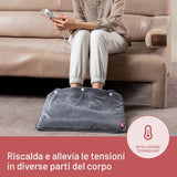 Imetec IntellisenseFeet Scaldapiedi, Tecnologia intellisense, Tessuto morbido, 5 temperature, Autospegnimento, Dispositivo sicurezza electro block, Rivestimento lavabile in lavatrice, 48x50 cm