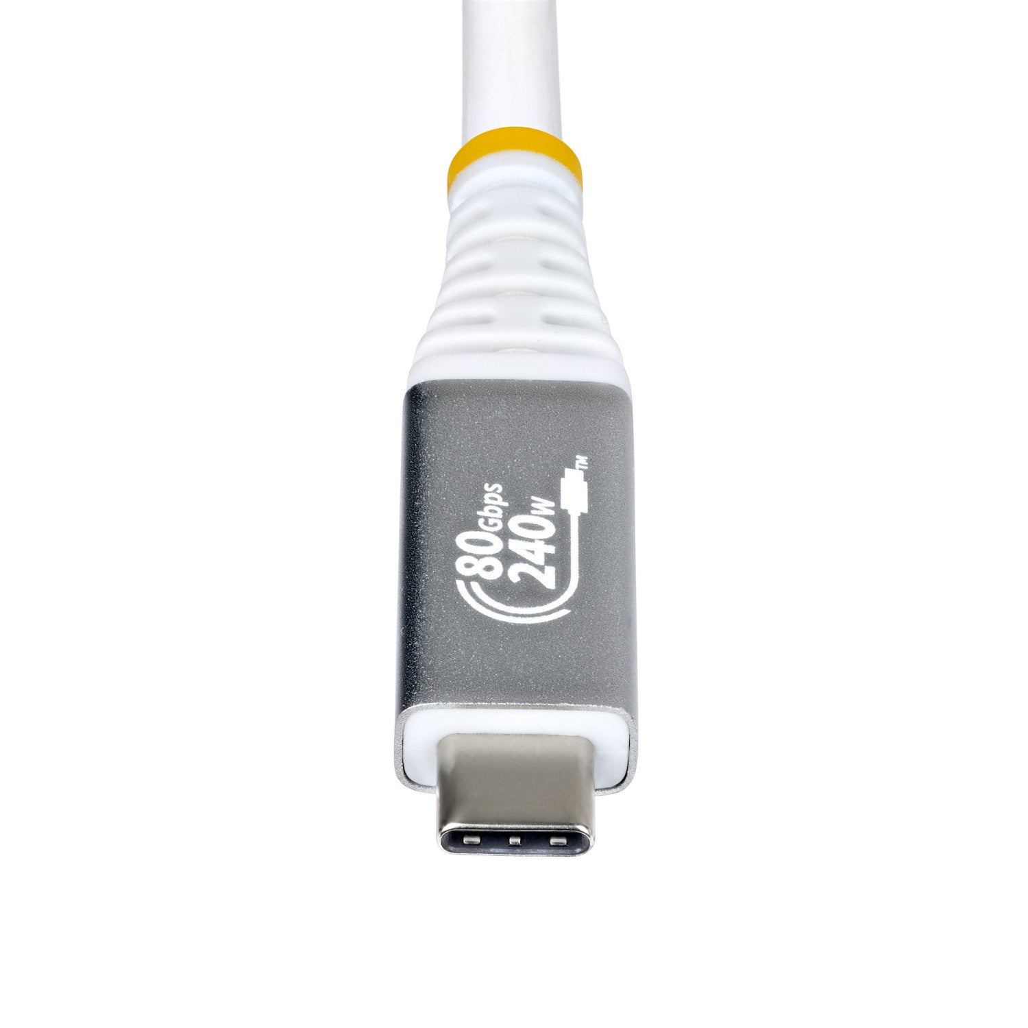 StarTech.com Cavo USB4 da 1,5 m, Cavo USB-C Certificato USB-IF, 80Gbps, PD240W, 8K120Hz / 4K240Hz DP2.1 DP80, Cavetto Tipo-C Compatibile Thunderbolt 4; Bianco