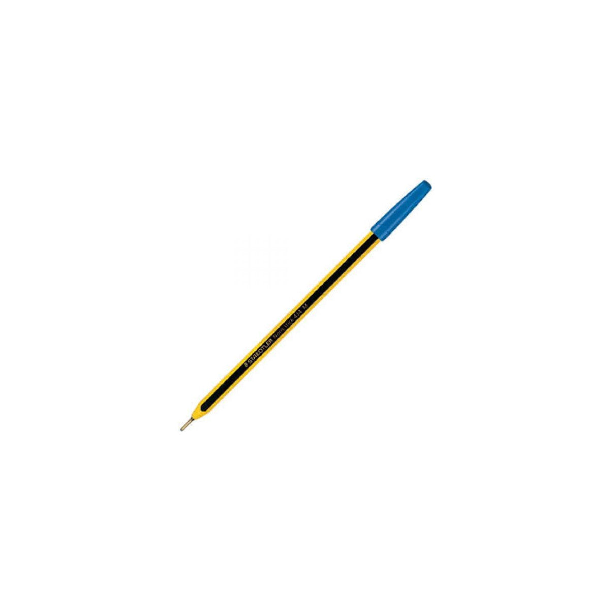 Staedtler Noris Stick 434 M - Penne A Sfera Blu, Punta 1 mm, Fusto Esagonale, Confezione Da 20 Pezzi