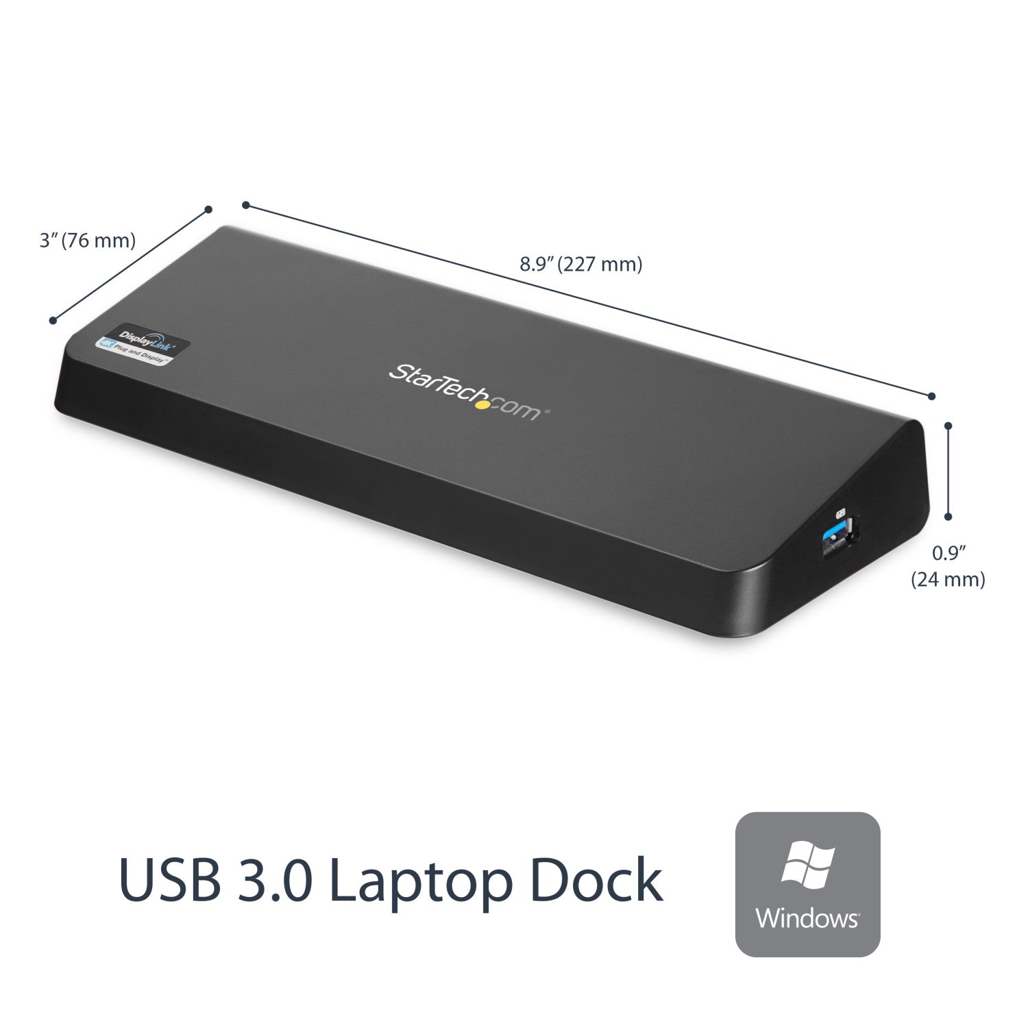 StarTech.com USB3DOCKHDPC replicatore di porte e docking station per laptop Cablato USB 3.2 Gen 1 (3.1 Gen 1) Type-B Nero