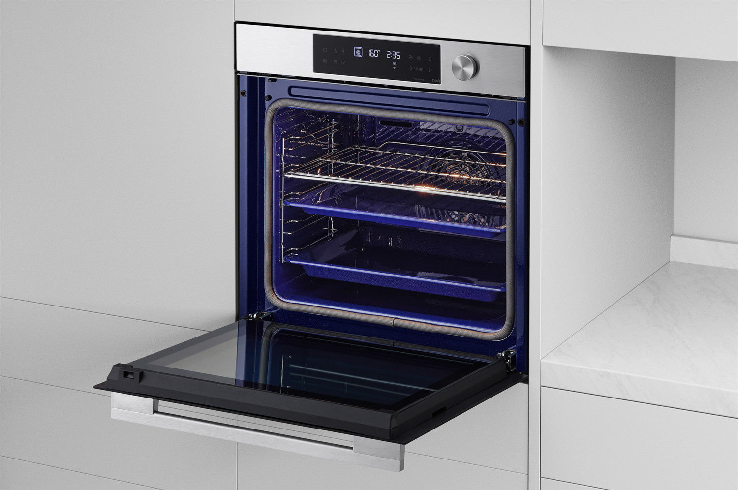 LG InstaView WSED7612S Forno 76L Classe A EasyClean, Pirolisi, Air Fry, Sous Vide, Wi-Fi