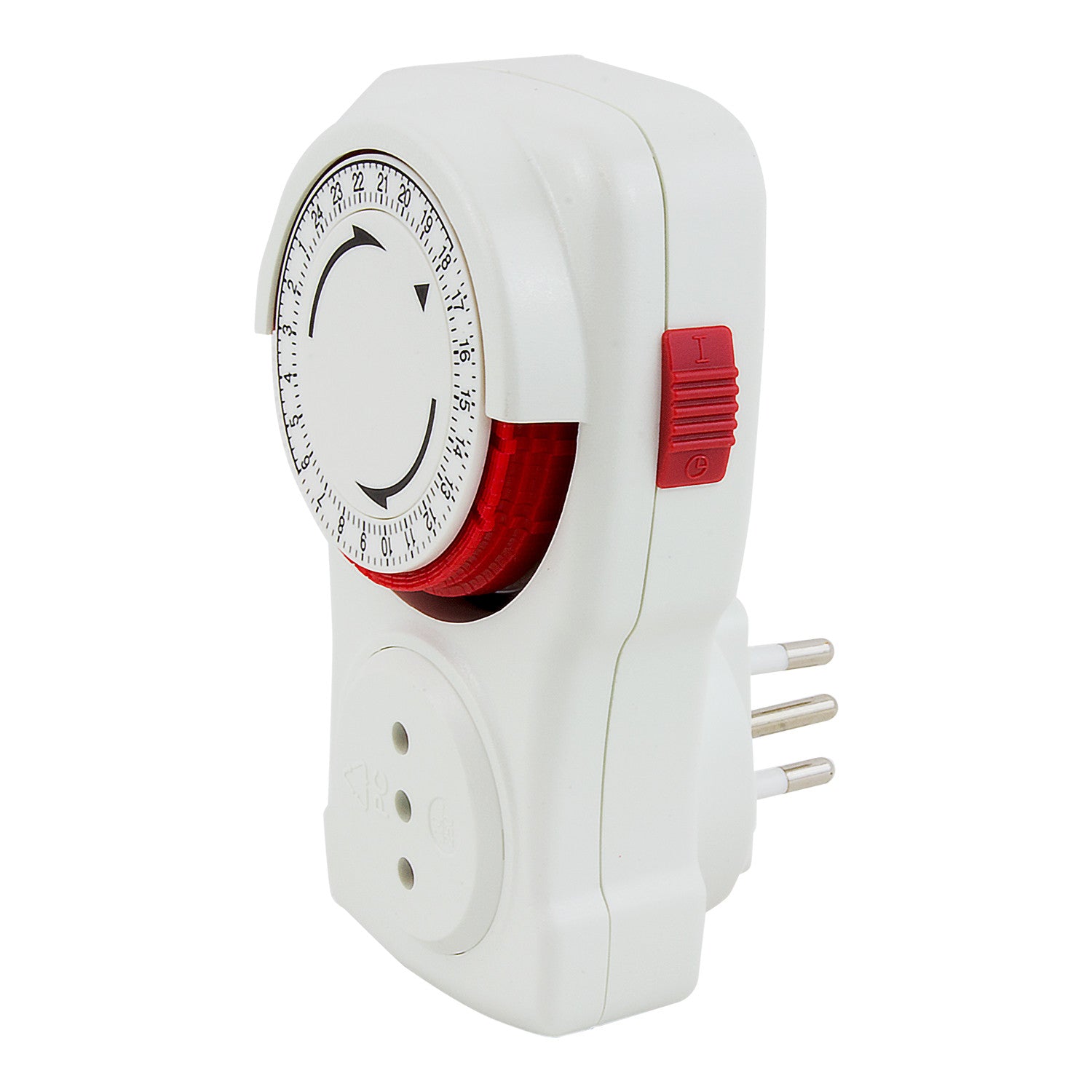 Poly Pool PP1407 Programmatore Timer Giornaliero Spina e Presa 10 A Bianco