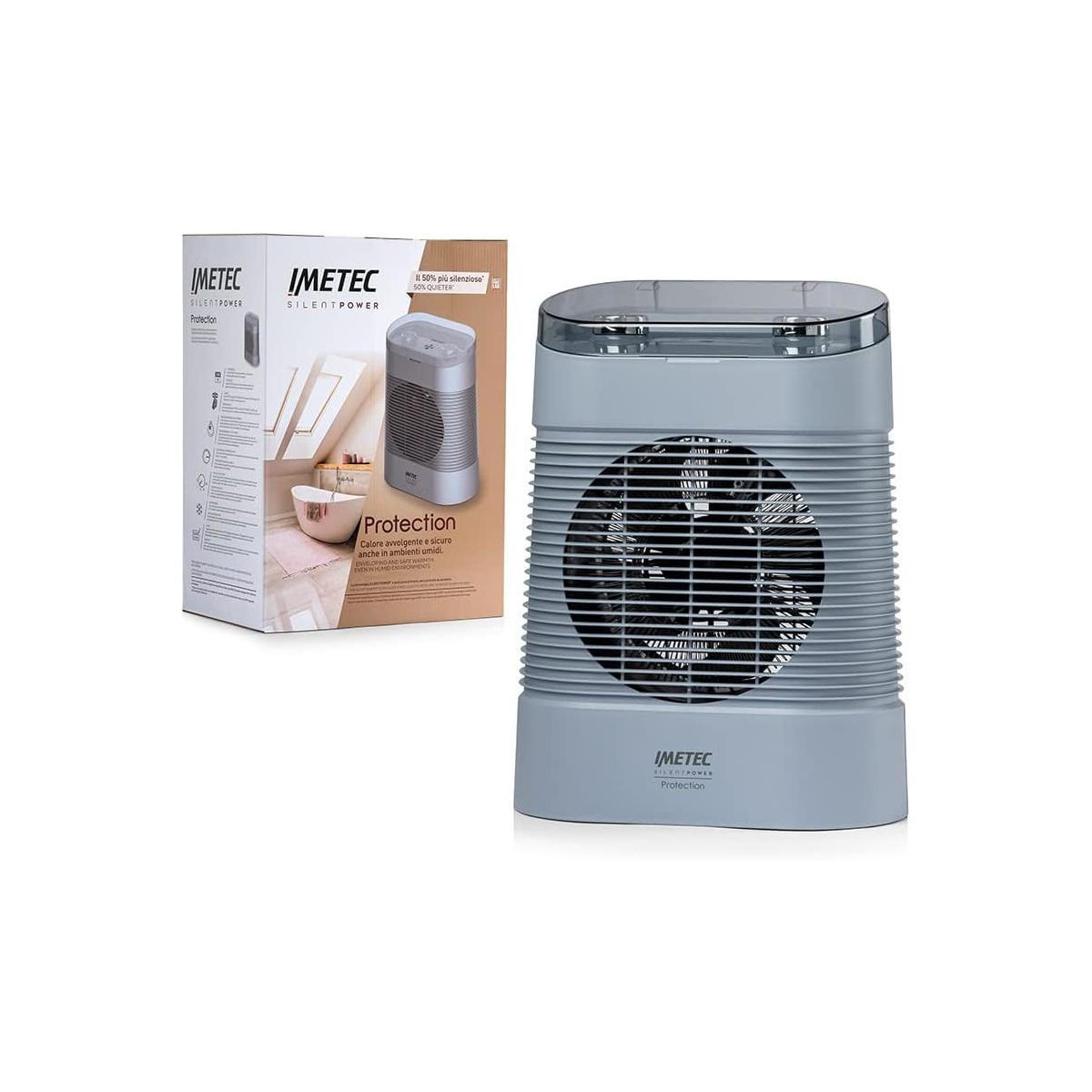 Imetec Termoventilatore Silent Power Protection Silenzioso Timer spegnimento programmabile 2100 W