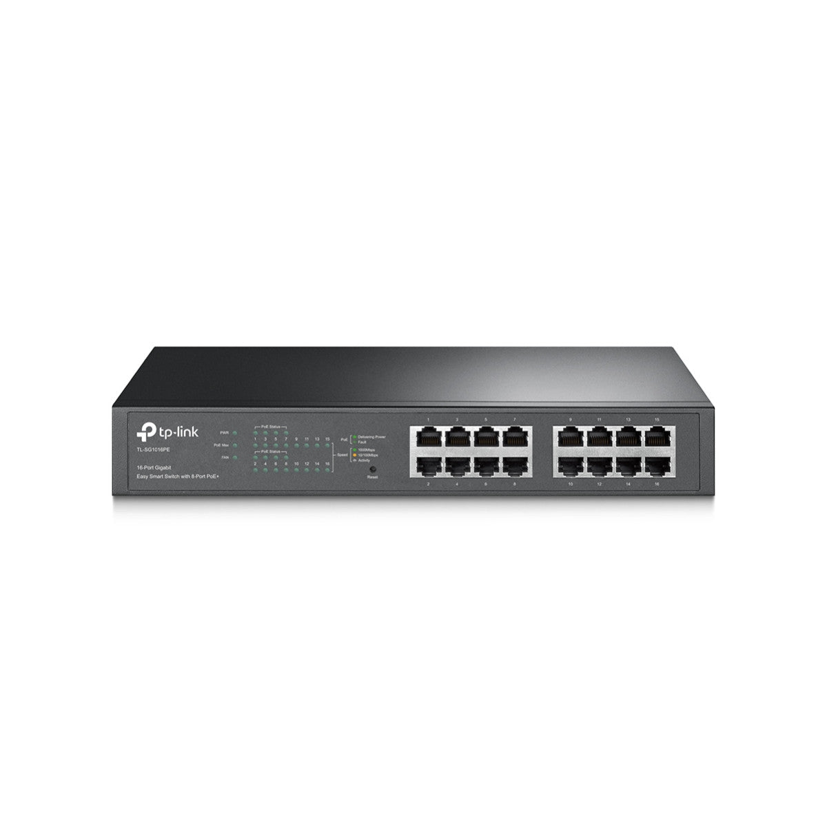 TP-Link TL-SG1016PE switch di rete Gestito L2 Gigabit Ethernet (10/100/1000) Supporto Power over Ethernet (PoE) Nero