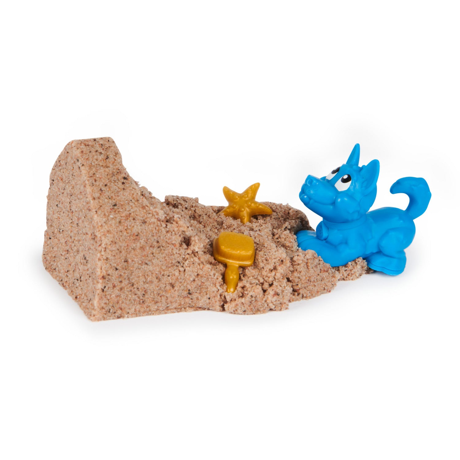 Kinetic Sand , Mini Cagnolino, 170g di Sabbia Cinetica Naturale, 1 Cagnolino a Sorpresa, 2 Accessori, Custodia a Forma di Cuccia. Giocattoli per Bambini e Bambine, 3