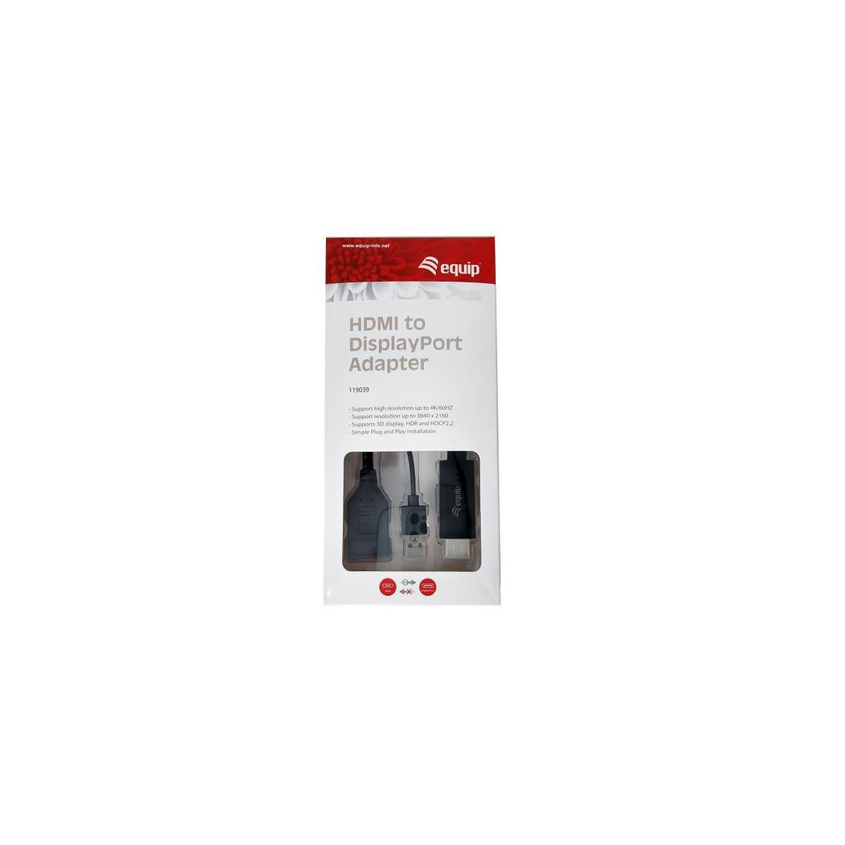 Equip 119039 cavo e adattatore video 0,15 m HDMI tipo A (Standard) DisplayPort Nero