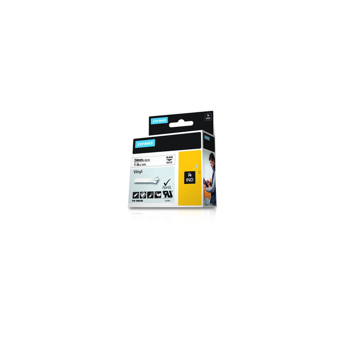 DYMO 1805430 nastro per etichettatrice Nero su bianco
