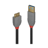 Lindy 36766 cavo USB USB 3.2 Gen 1 (3.1 Gen 1) 1 m USB A Micro-USB B Nero