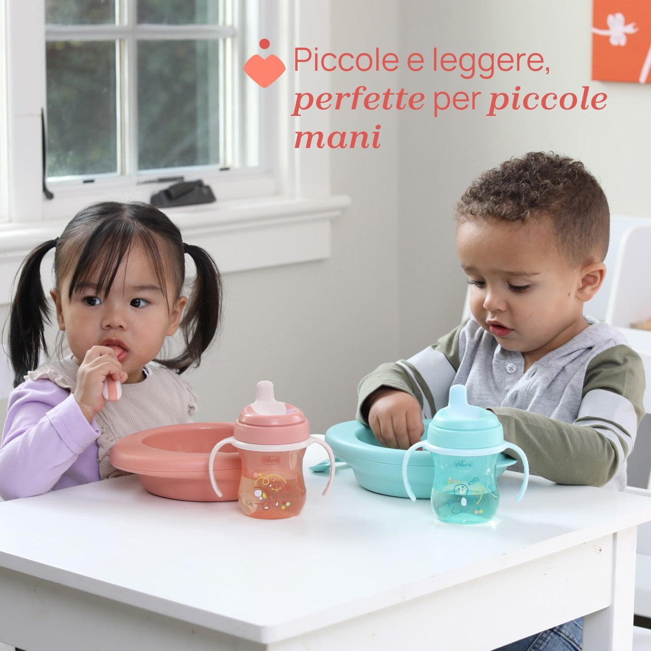 Chicco 00016102150000 posata per bambino Set di posate per bambini Rosa Acciaio inox