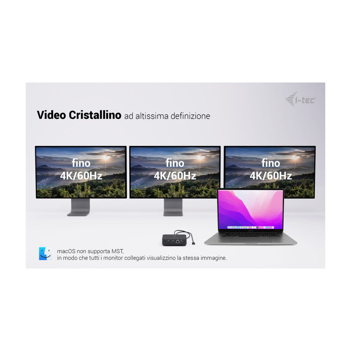 i-tec USB-C DP Dual HDMI Docking Station with Power Delivery 100 W Universal Charger 100W
