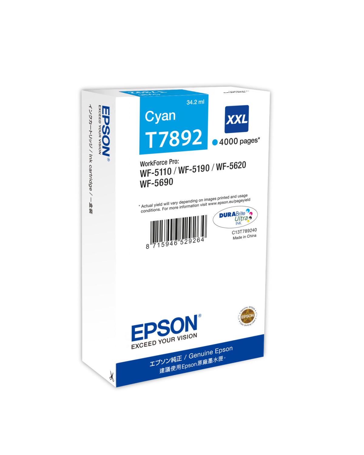 Epson T7892 cartuccia d'inchiostro 1 pz Originale Resa extra elevata (super)