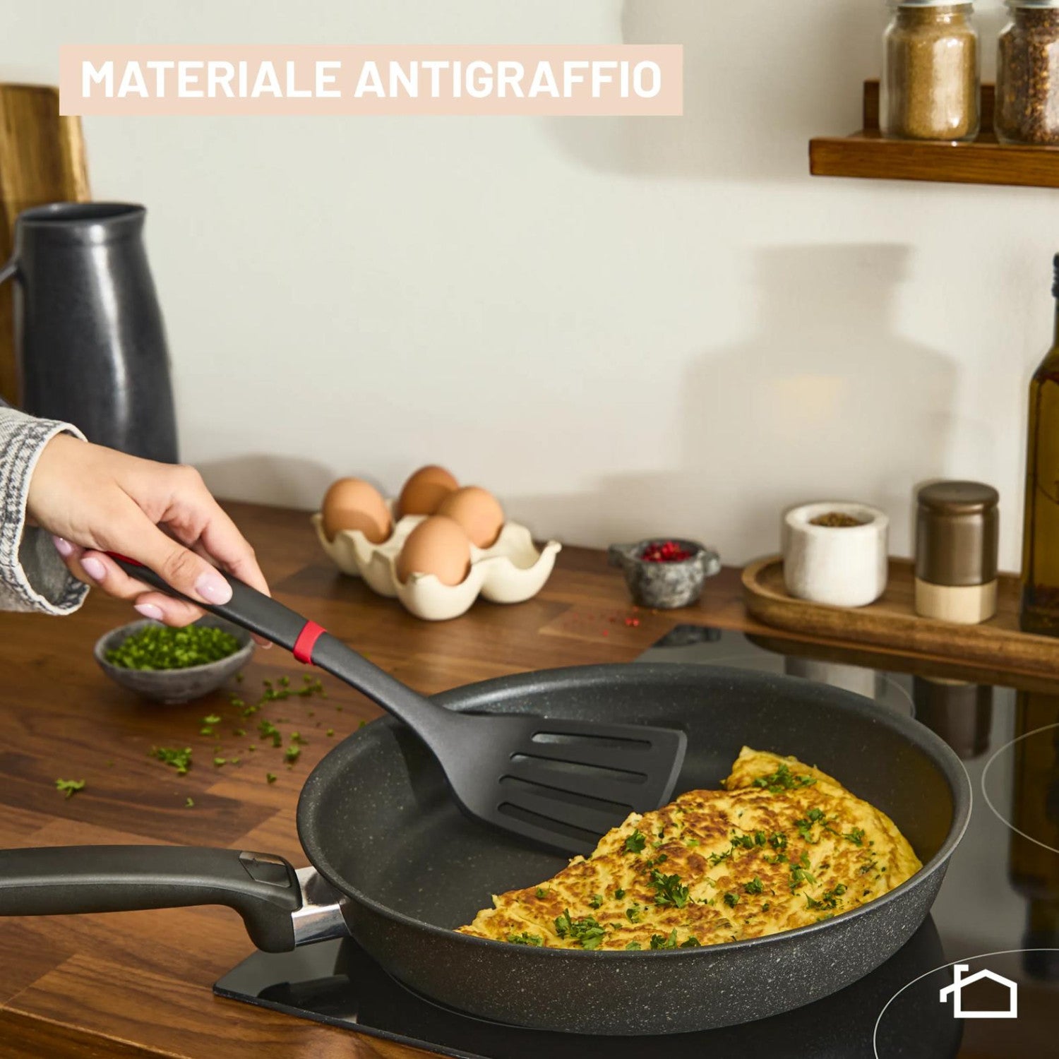 Lagostina Ingenio+, Utensili, Paletta, Nylon, Robusta, Resistente al Calore