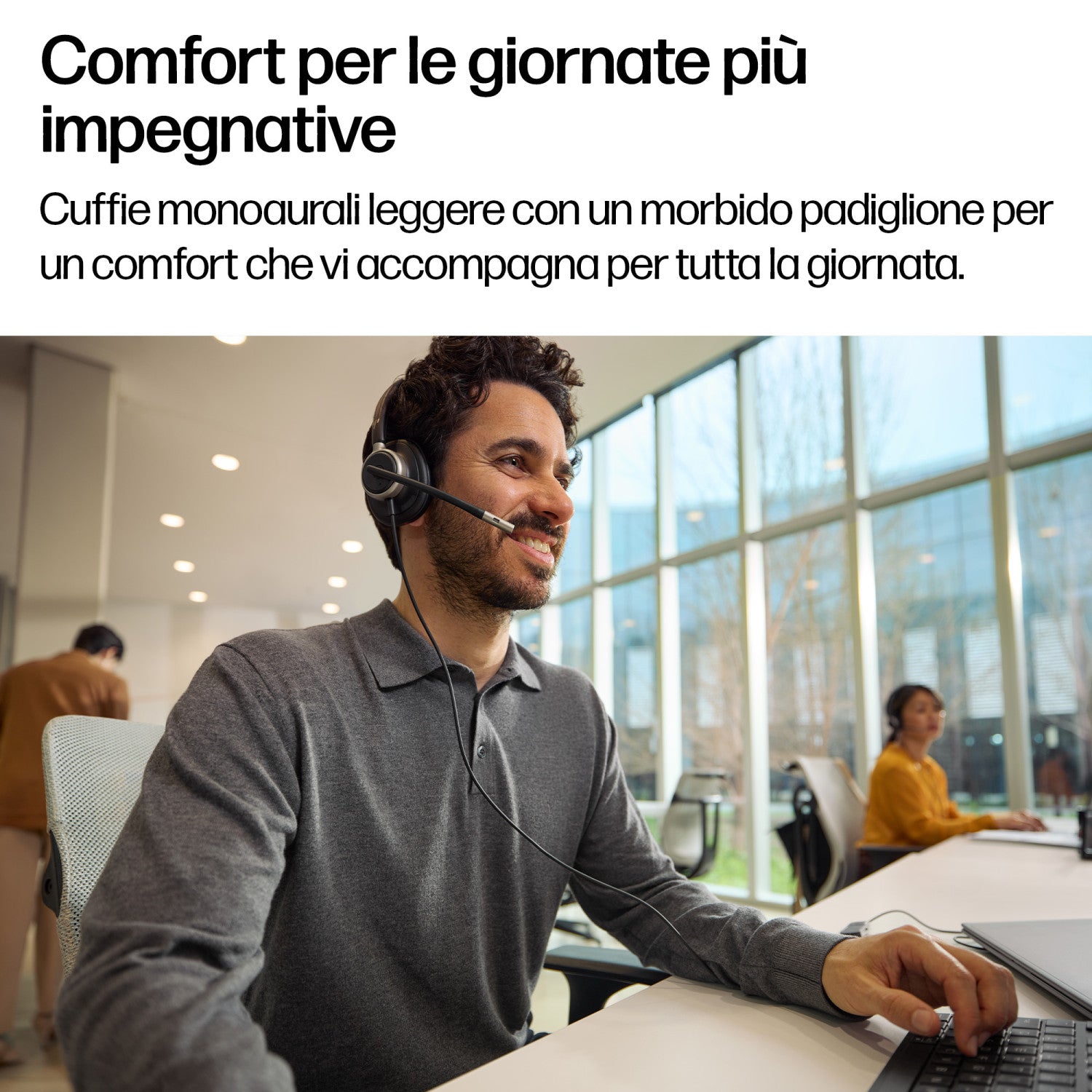 HP Poly Cuffie cablate monoaurali Mission 615 USB