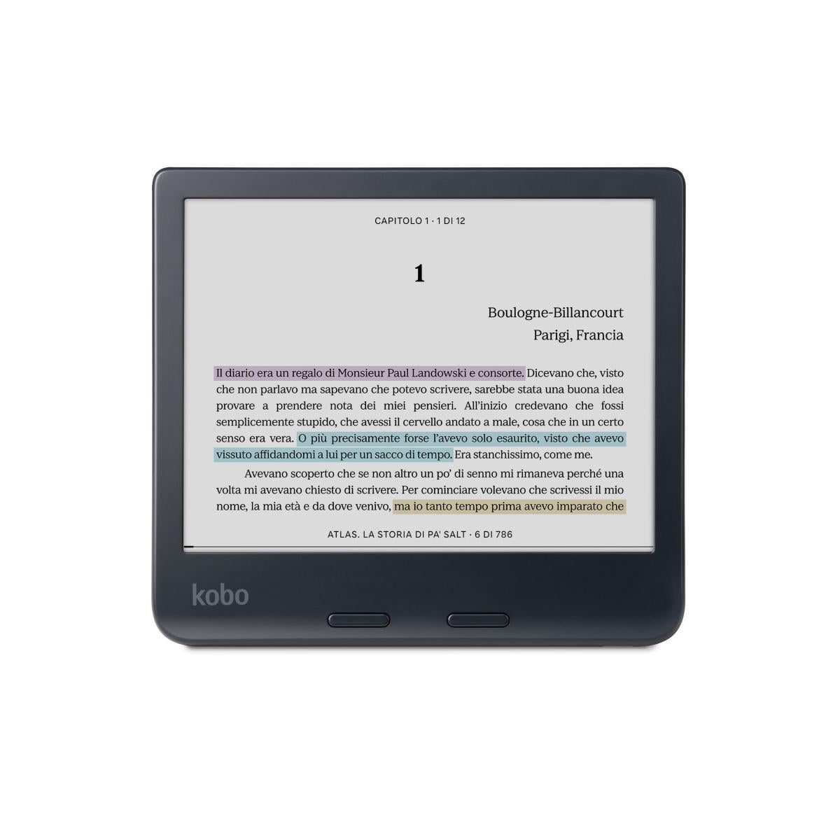 Pacchetto Kobo Libra Colour E-reader Schermo a colori da 7 pollici e Kobo Stylus 2
