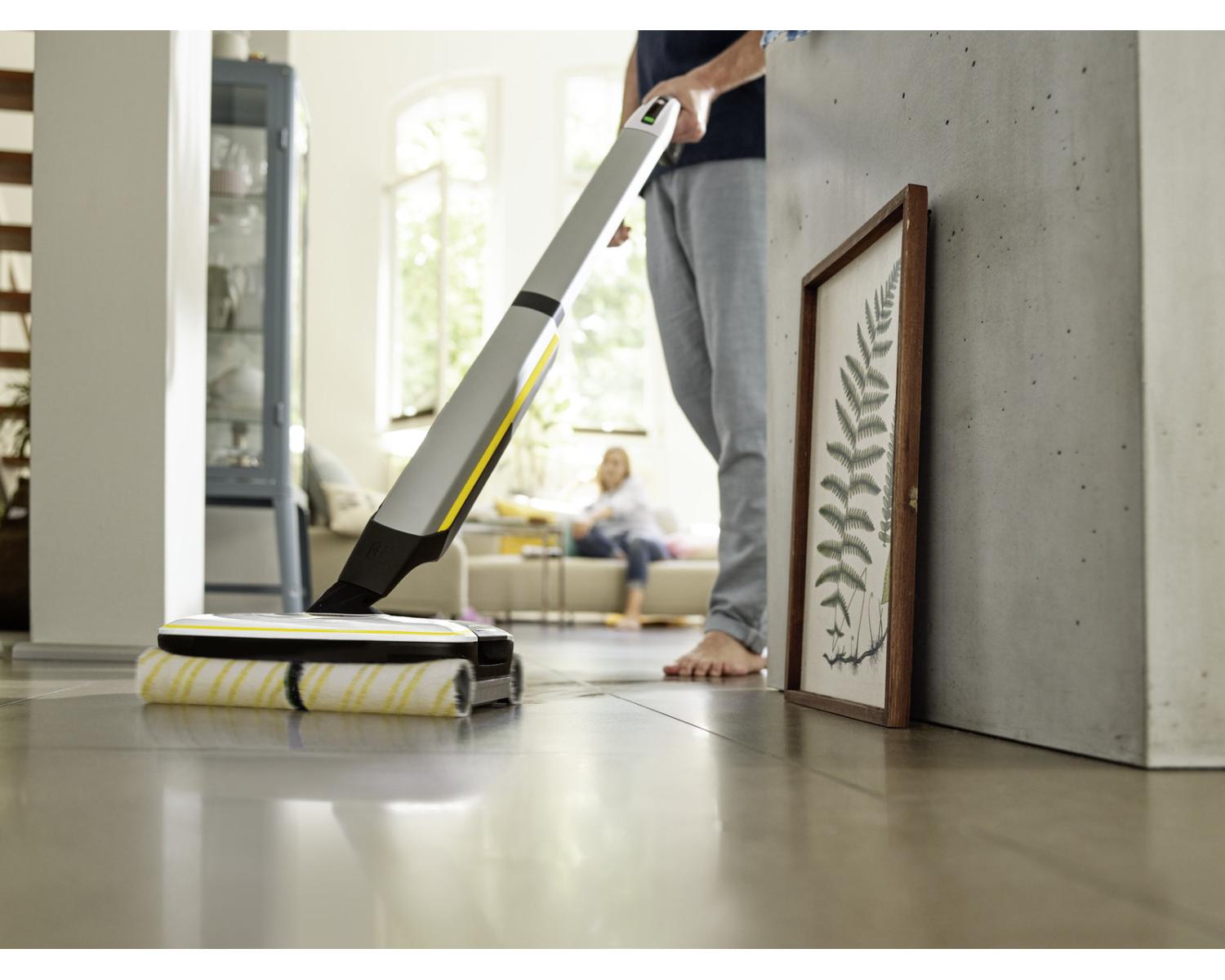 Karcher FC 7 CORDLESS Lavapavimenti Bagnato Senza Sacchetto 2,85 Ah Nero Giallo Bianco
