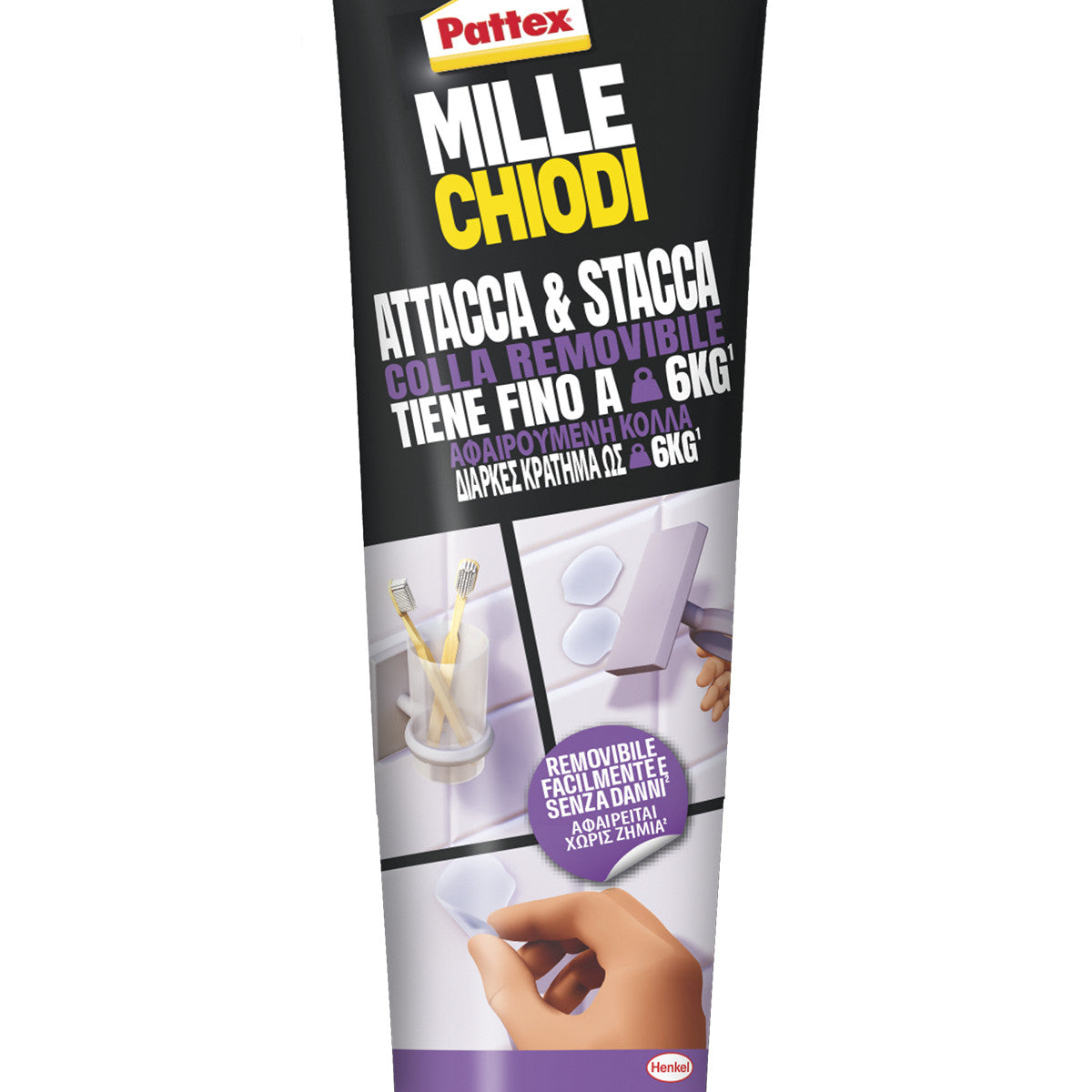 Pattex 3000150 Millechiodi Attacca e Stacca Adesivo collante 44 g
