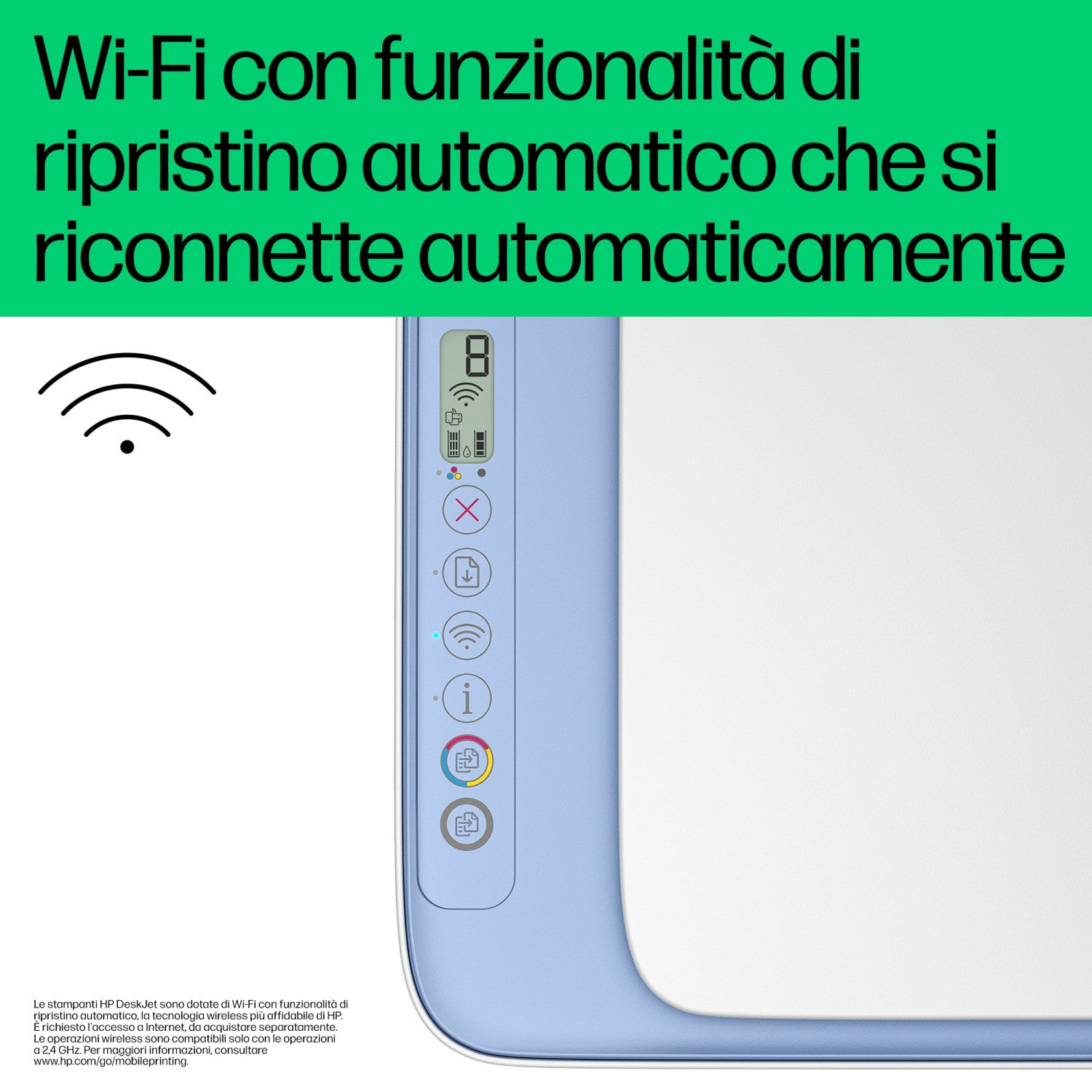 HP DeskJet Stampante Multifunzione 2822e per Casa Bianco