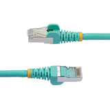 StarTech.com Cavo Ethernet CAT 6a - 3m - Acqua - Cavo di rete LAN Low Smoke Zero Halogen (LSZH) - 10GbE 500MHz 100W PoE - Filo/Cavo patch schermato S/FTP con spinotto RJ45 antigroviglio e rilievi di trazione