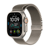 Apple Watch Ultra 4 GPS + Cellular, Cassa 49 mm in titanio naturale con Loop in maglia milanese in titanio naturale - M