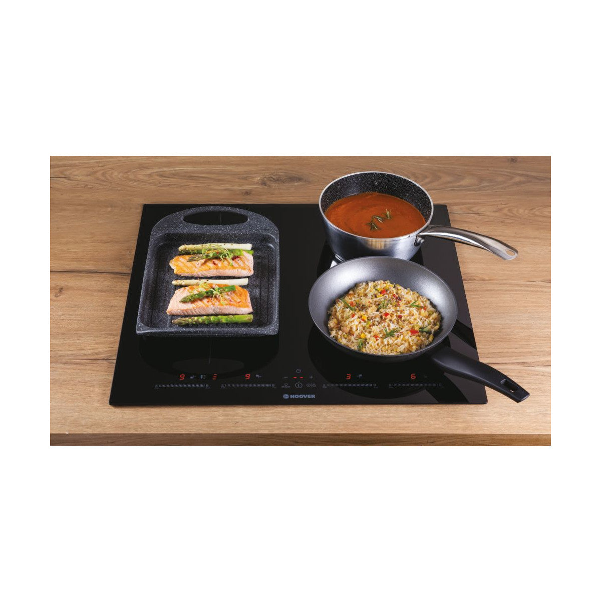 Hoover H-HOB 500 INDUCTION HTPS64MCTT/1 Nero Da incasso 60 cm Piano cottura a induzione 4 Fornello(i)