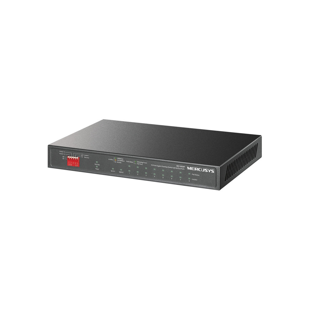 Mercusys MS110GMP switch di rete Gigabit Ethernet (10/100/1000) Supporto Power over Ethernet (PoE) Nero