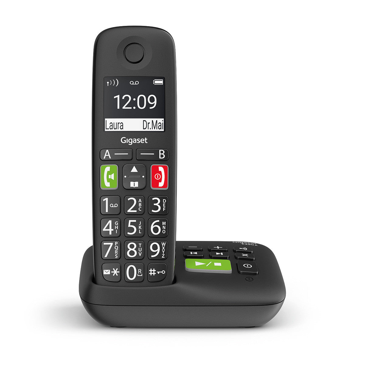 Gigaset E290A BLACK Telefono analogico/DECT Nero Identificatore di chiamata