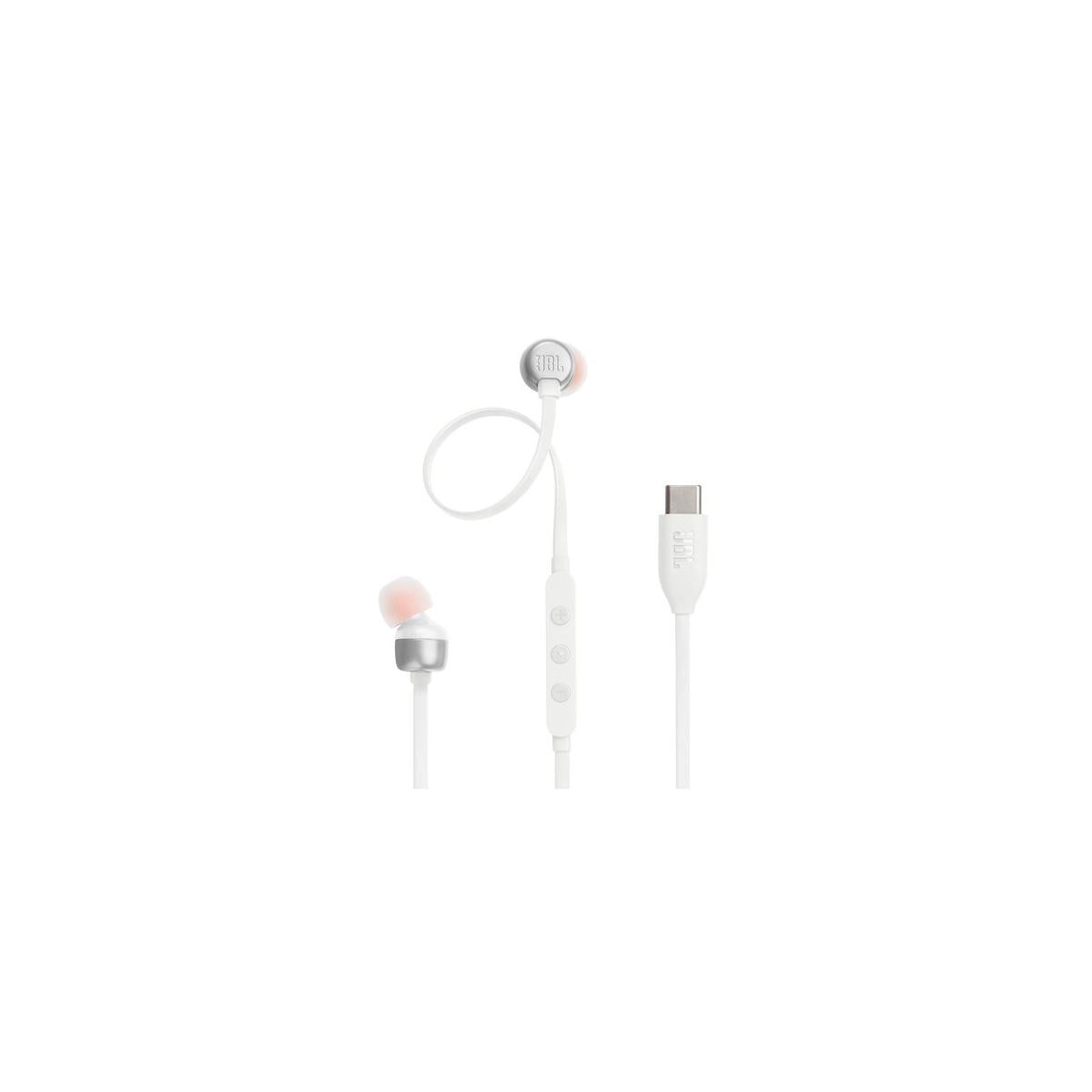 JBL Tune 310C Auricolare Cablato In-ear Musica e Chiamate USB tipo-C Bianco