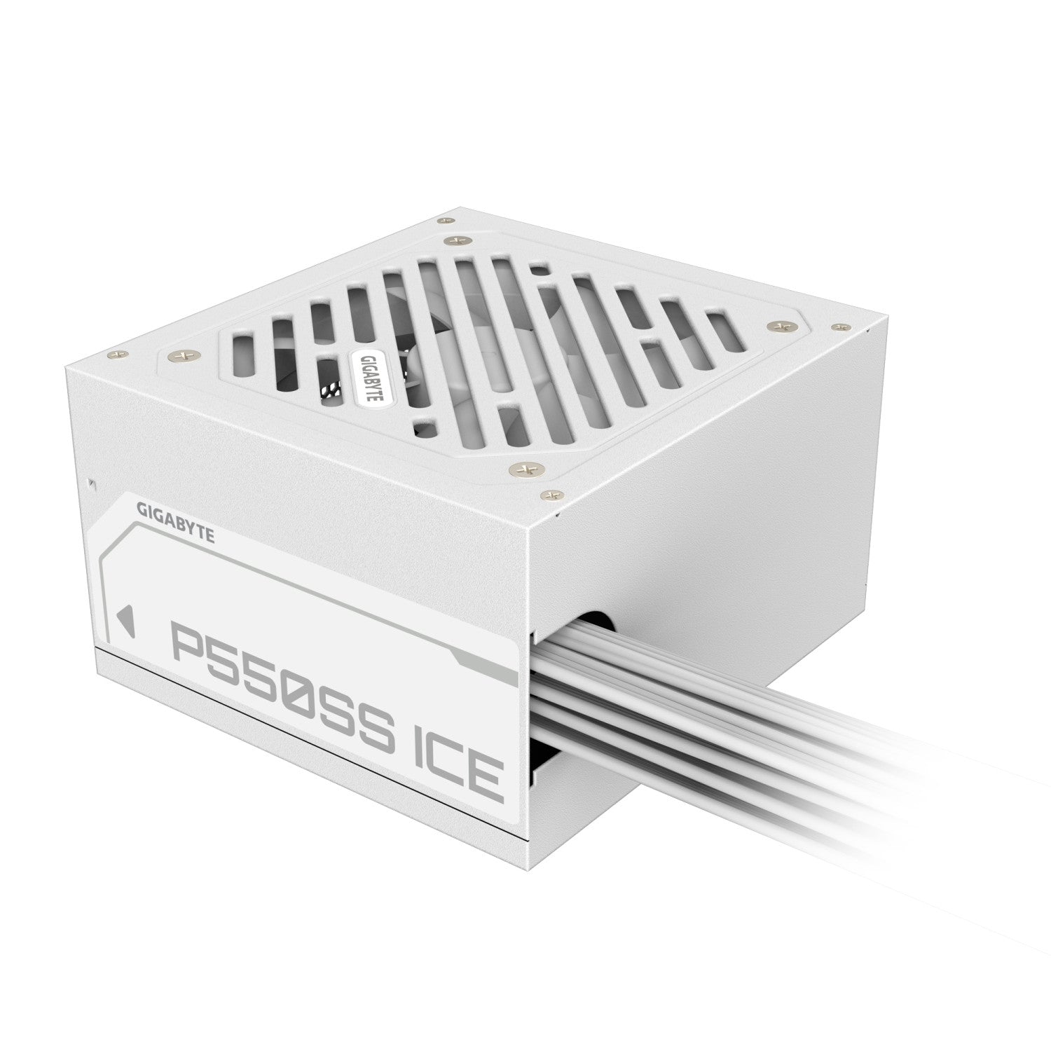 GIGABYTE P550SS ICE Alimentatore - PCIe 5.0, 80 PLUS Silver, Ventola da 120 mm, Compatibile con ATX 3.0, Spina EU