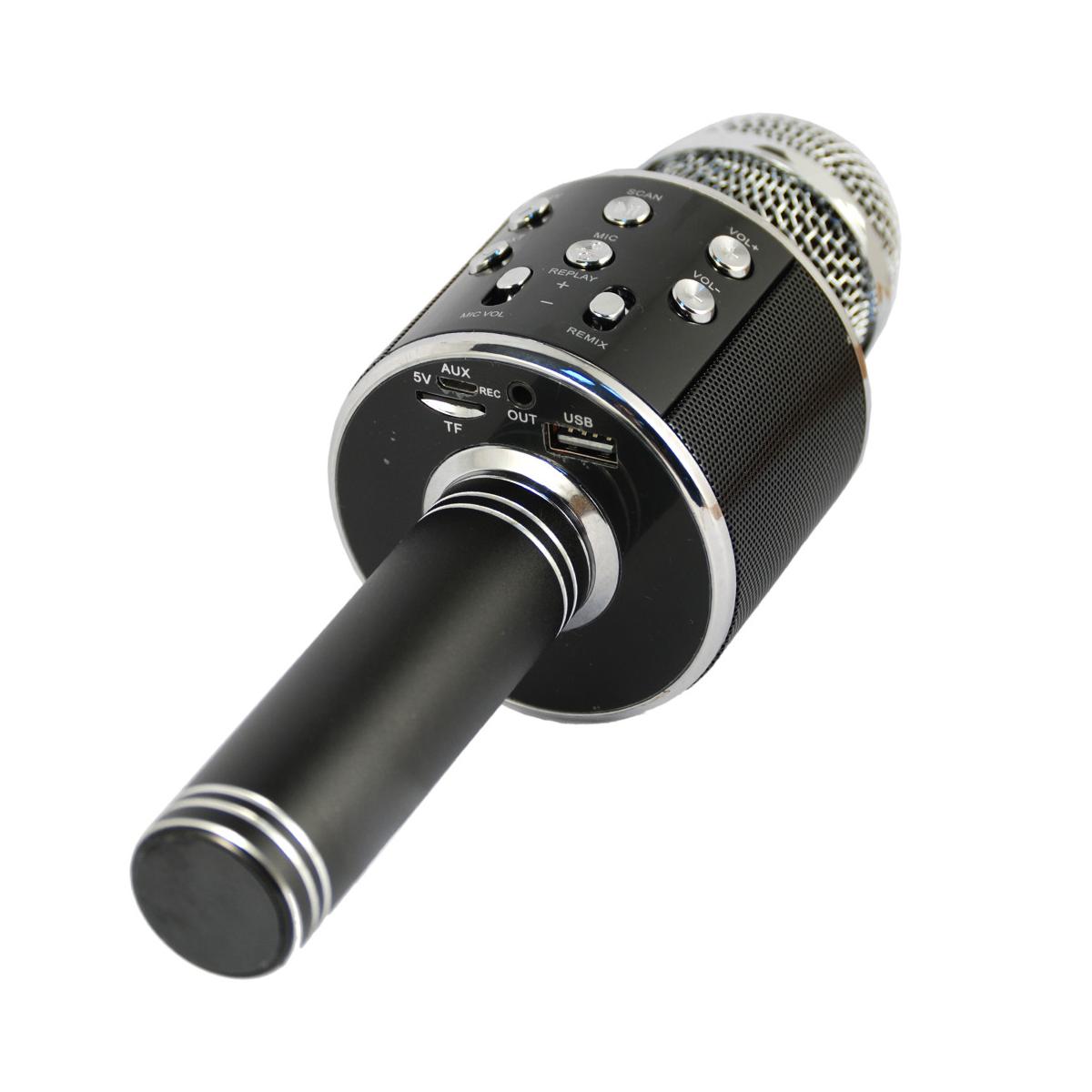 Xtreme Microfono per karaoke Hollywood Nero Argento
