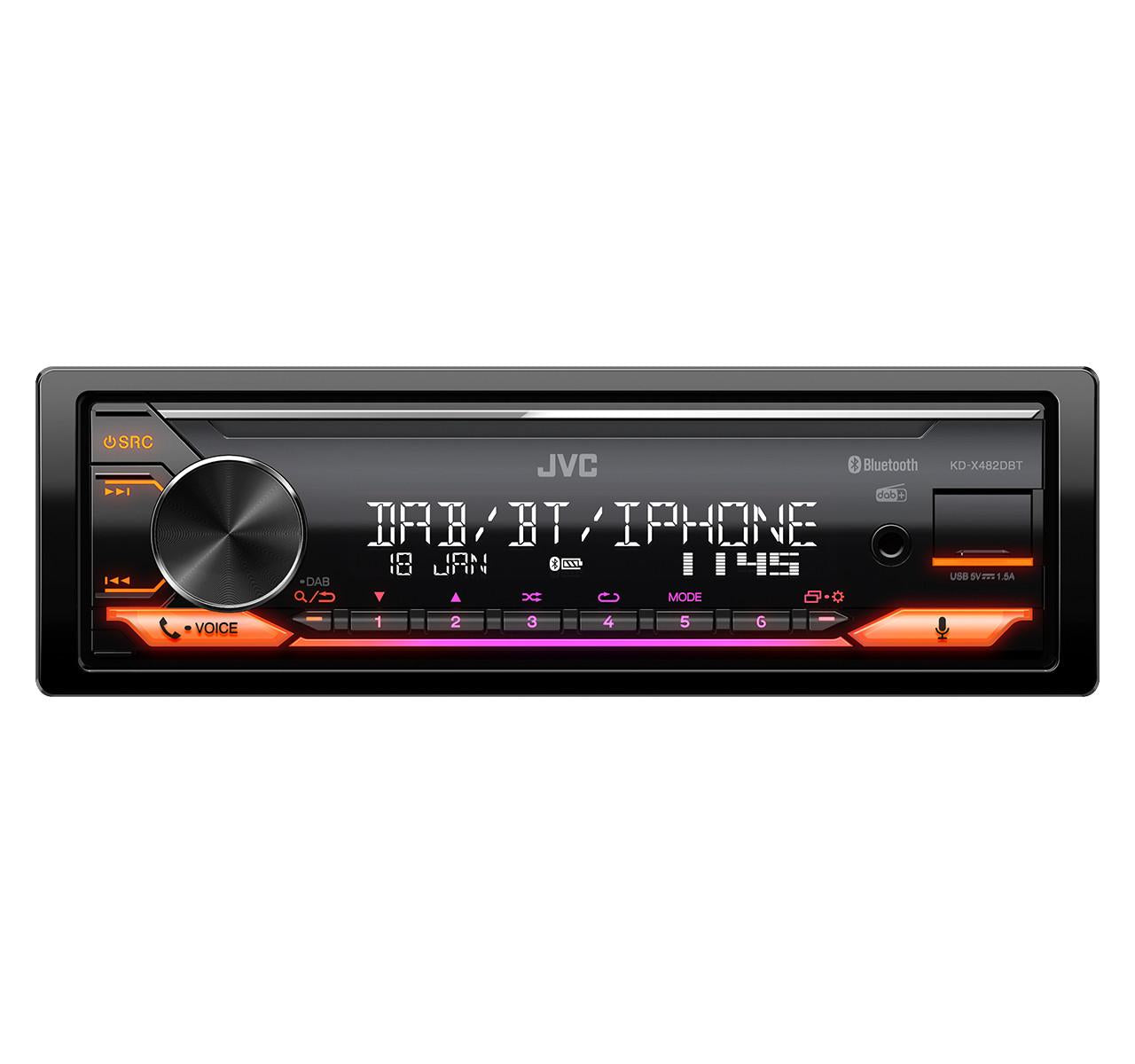 JVC KD-X482DBT Nero 200 W Bluetooth