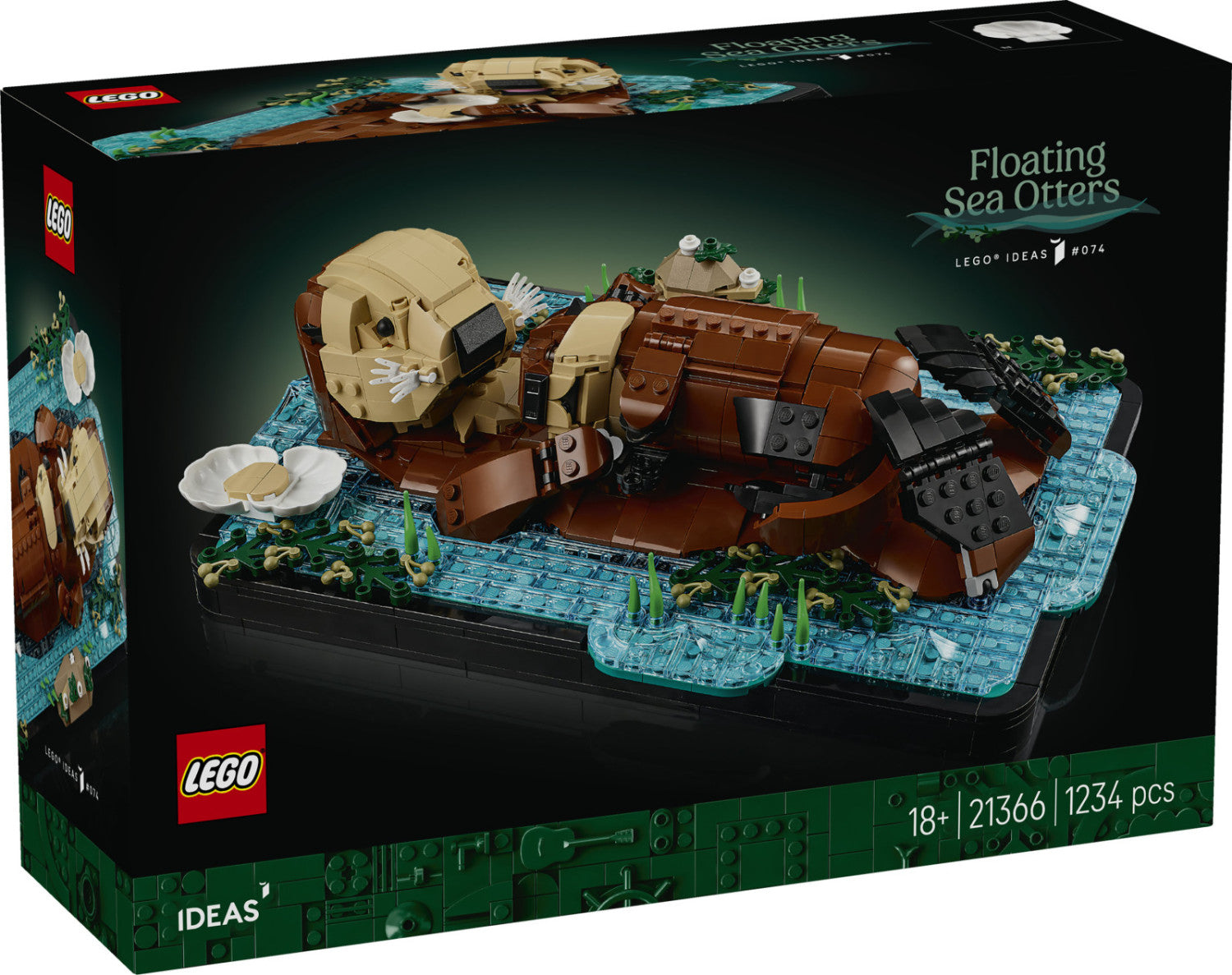 LEGO Ideas Floating Sea Otters 21366 Bausatz für Erwachsene 1234 Teile