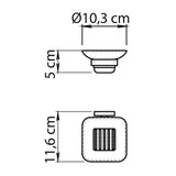 Gedy Portasapone Da Parete Tonga In Acciaio Inox E Vetro Satinato Cromato 10,3x11,6x5 Cm